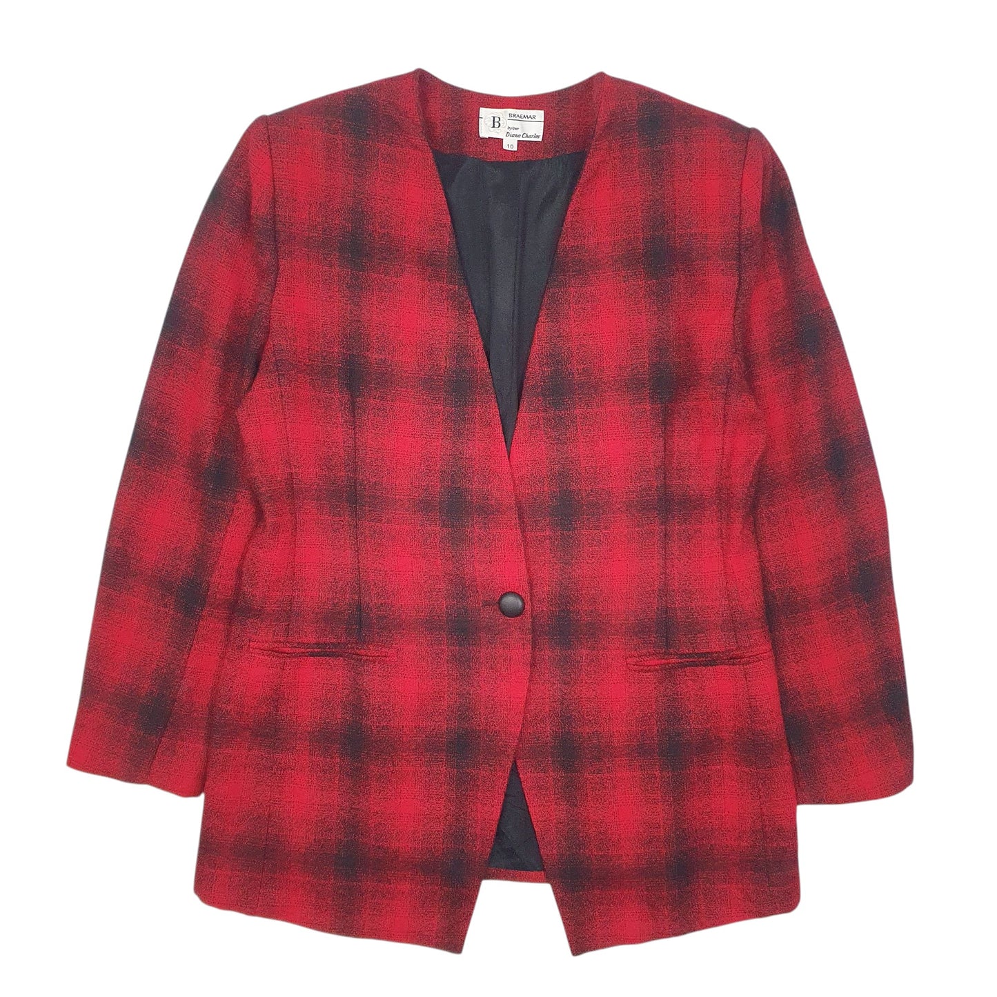 Womens Red Braemar Plaid Hoodie Coat