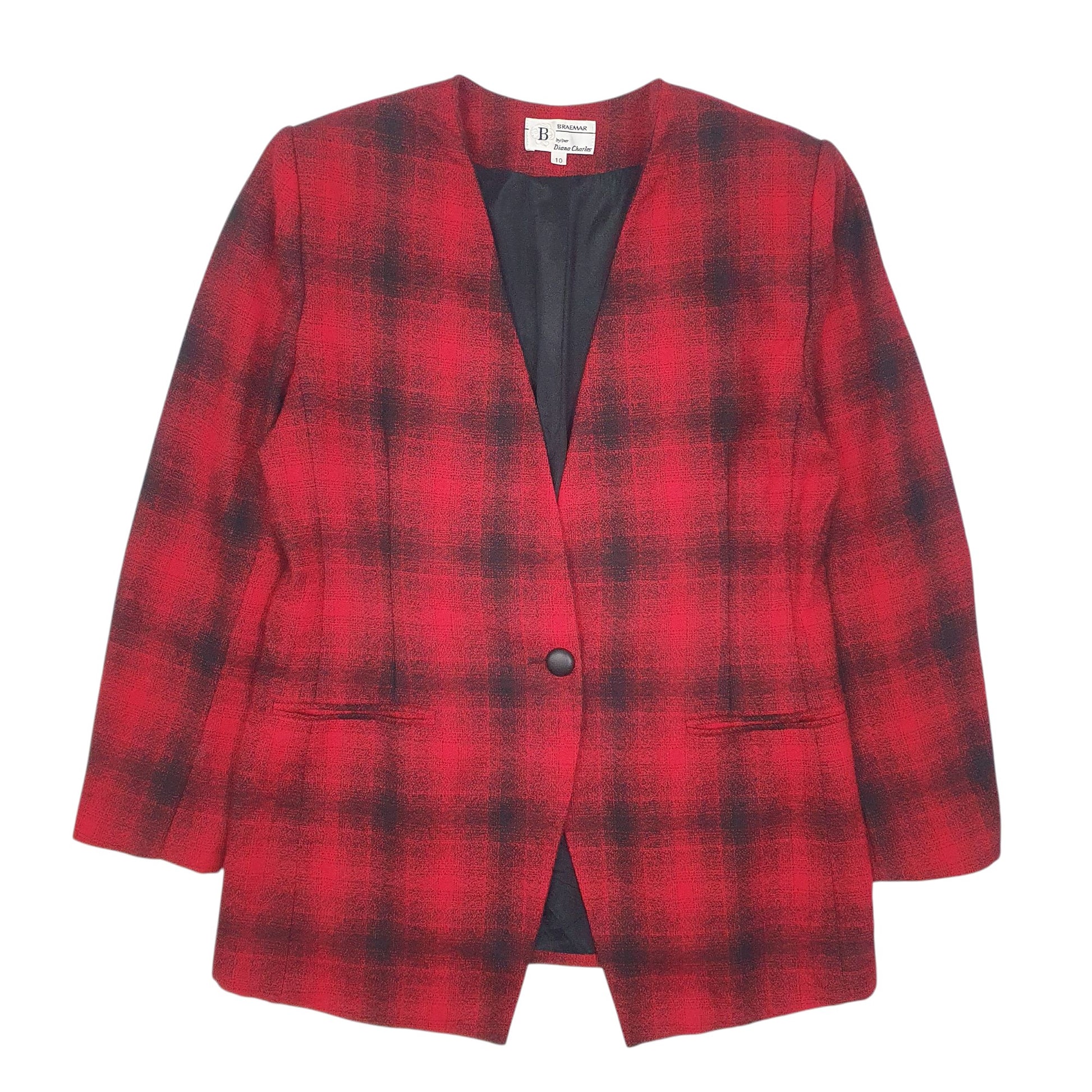 Womens Red Braemar Plaid Hoodie Coat