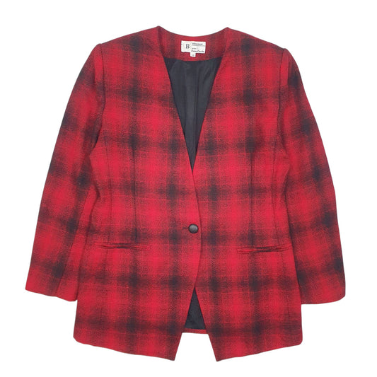 Womens Red Braemar Plaid Hoodie Coat
