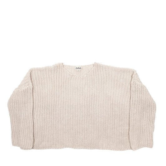 Womens Beige Listiele  Crewneck Jumper