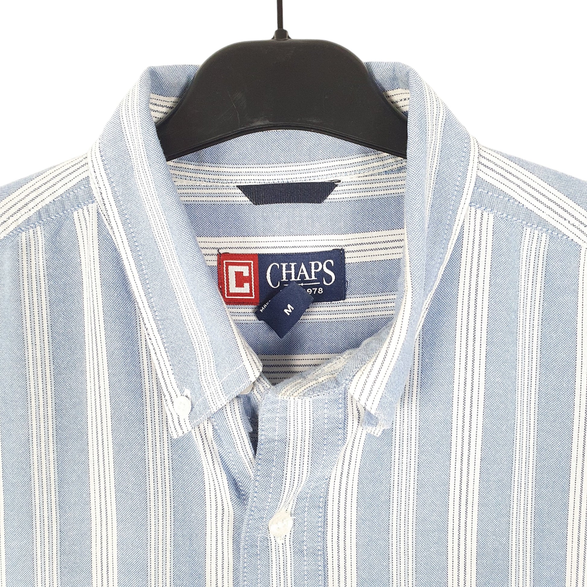 Mens Blue Chaps  Long Sleeve Shirt