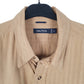 Mens Tan Nautica Herringbone Twill HBT Long Sleeve Shirt