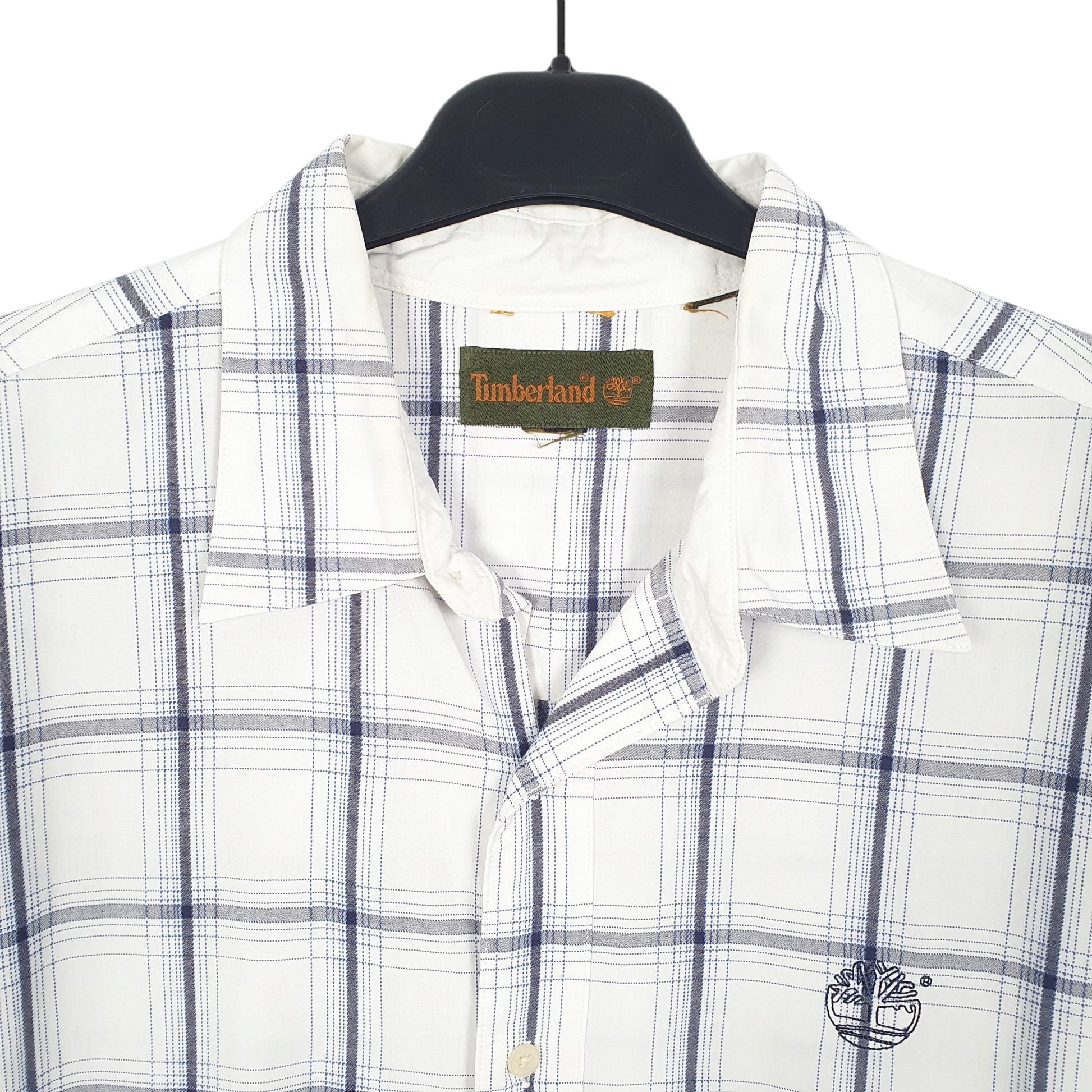 Mens White Timberland  Short Sleeve Shirt