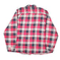 Mens Red Levis Plaid Overshirt Shacket Fleece Lined Grunge Workwear Long Sleeve Shirt