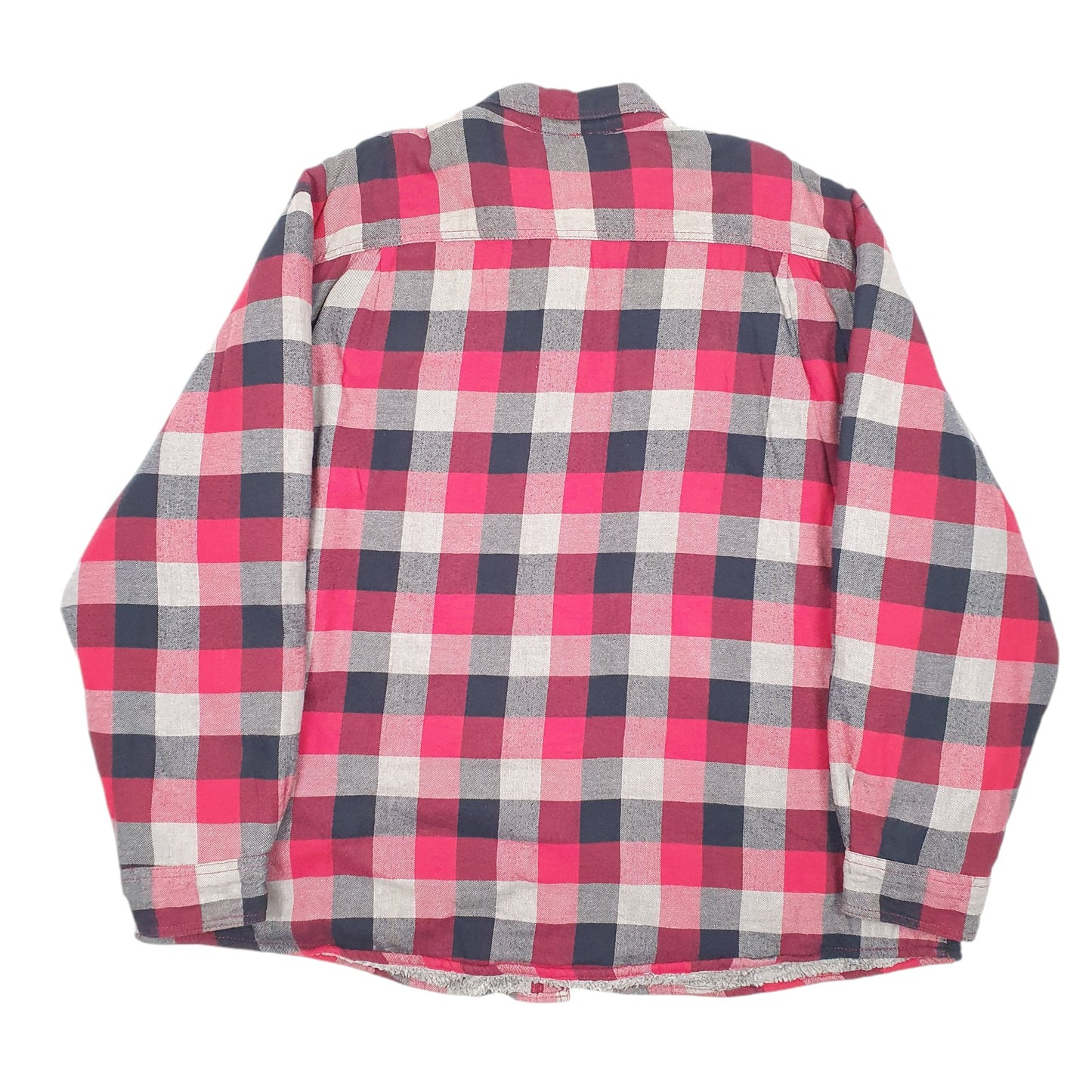 Mens Red Levis Plaid Overshirt Shacket Fleece Lined Grunge Workwear Long Sleeve Shirt