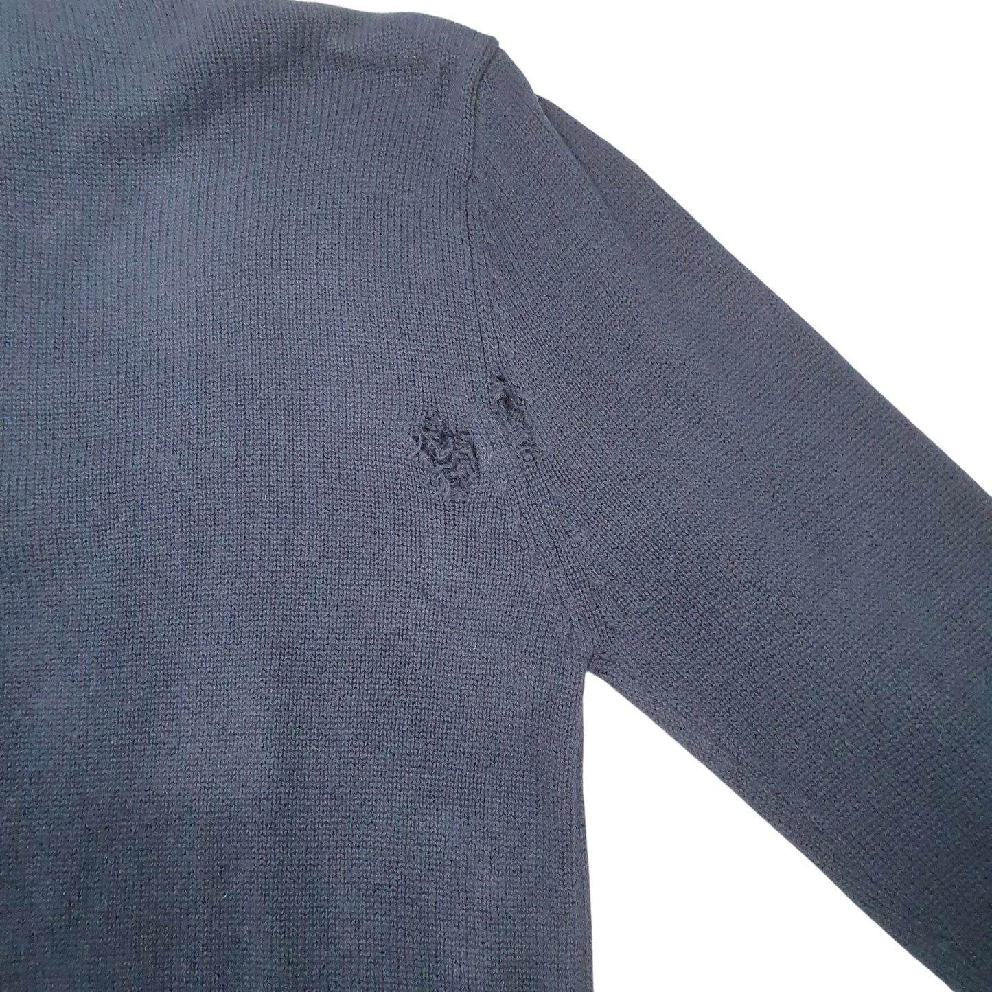 Womens Navy Nautica Knit Quarter Zip Jumper