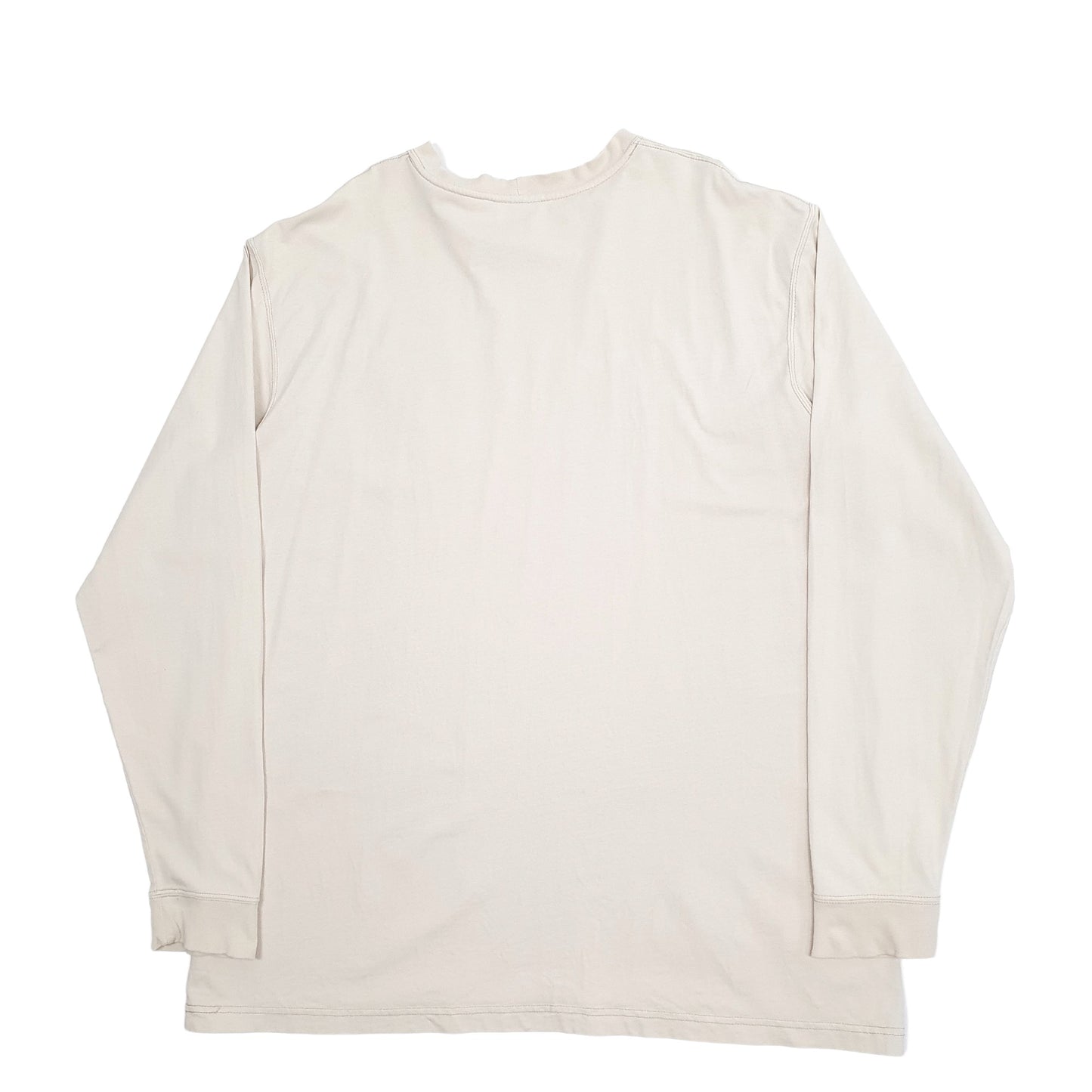 Mens Cream Carhartt  Long Sleeve T Shirt
