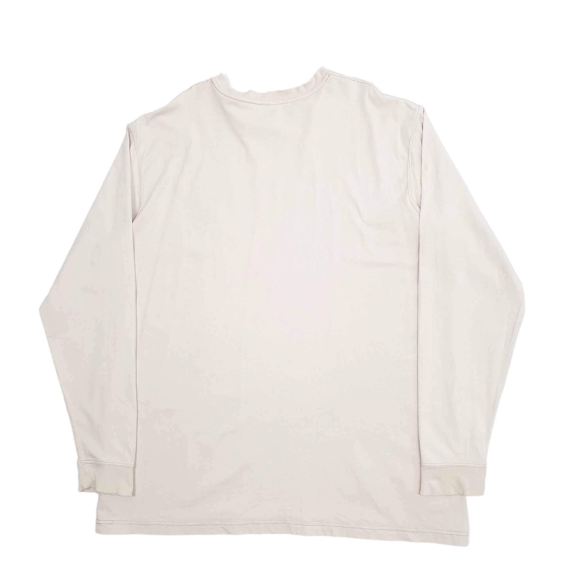 Mens Cream Carhartt  Long Sleeve T Shirt