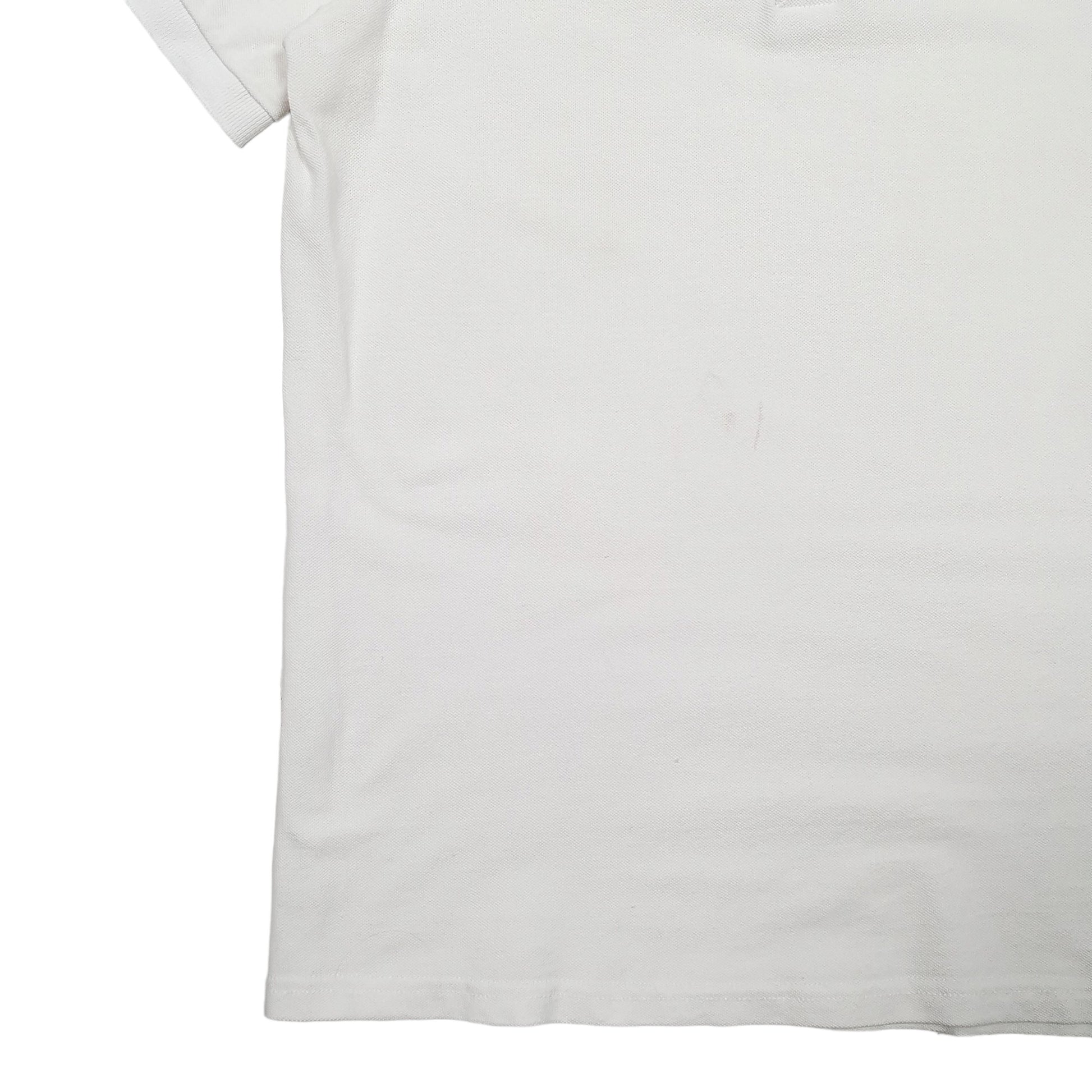 Mens White Lacoste  Short Sleeve Polo Shirt