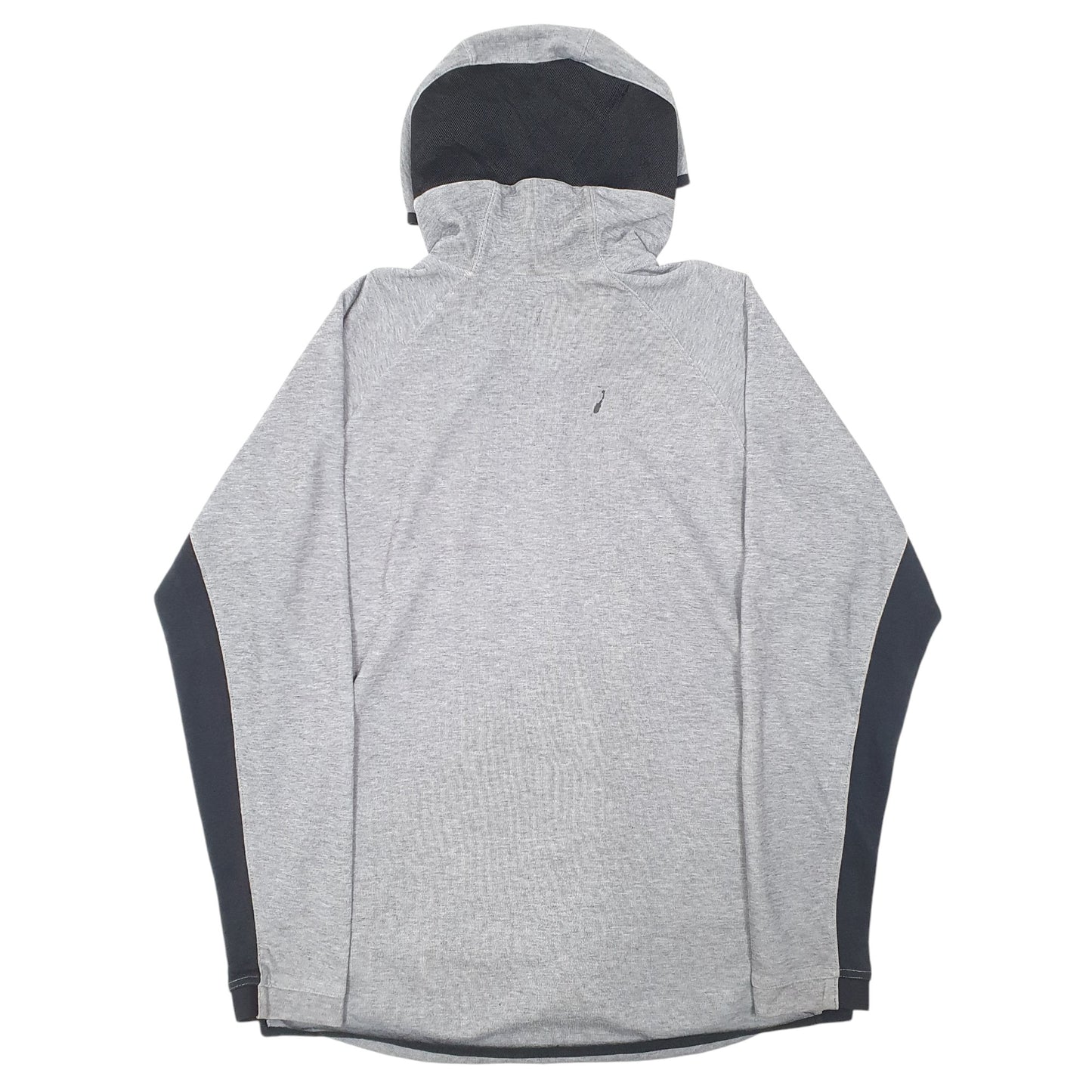 Mens Grey Nike Dri Fit Active Workout Running Hoodie Full Zip Jumper