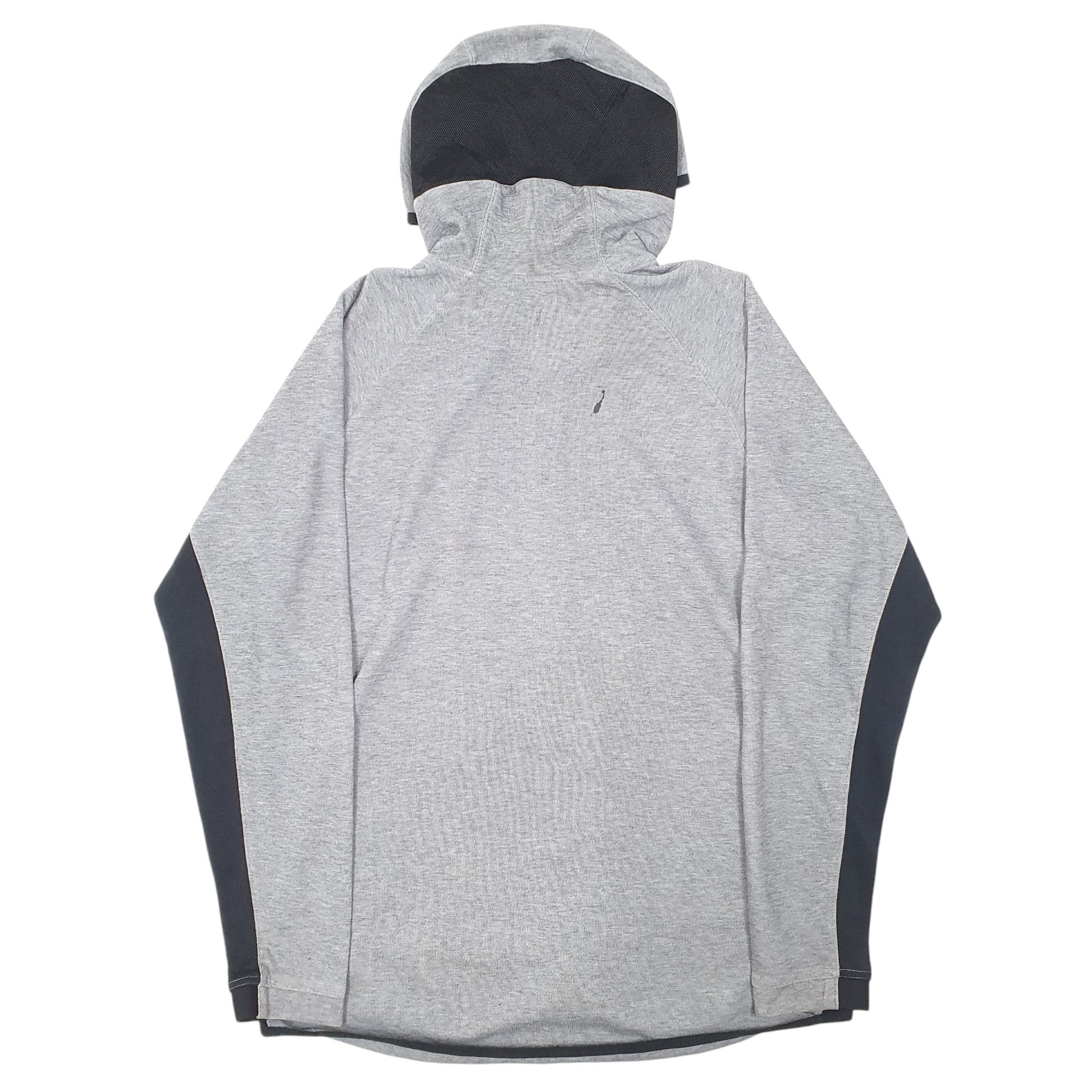 Mens Grey Nike Dri Fit Active Workout Running Hoodie Full Zip Jumper