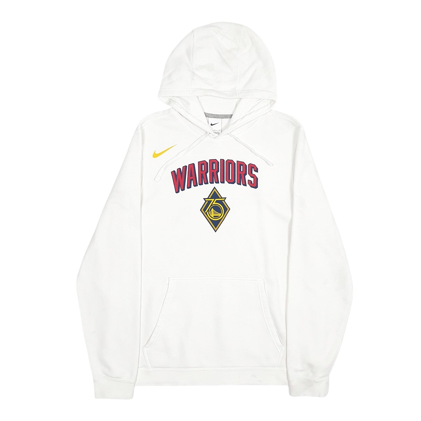 Mens White Nike Warriors Hoodie Jumper