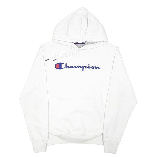 Mens White Champion  Hoodie Jumper