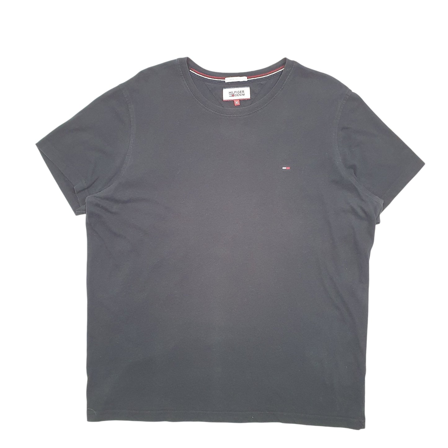 Mens Black Tommy Hilfiger Denim Short Sleeve T Shirt