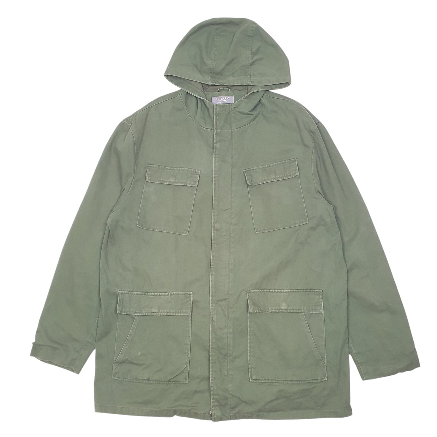 Womens Green Primark Military Style Fishtail  Coat