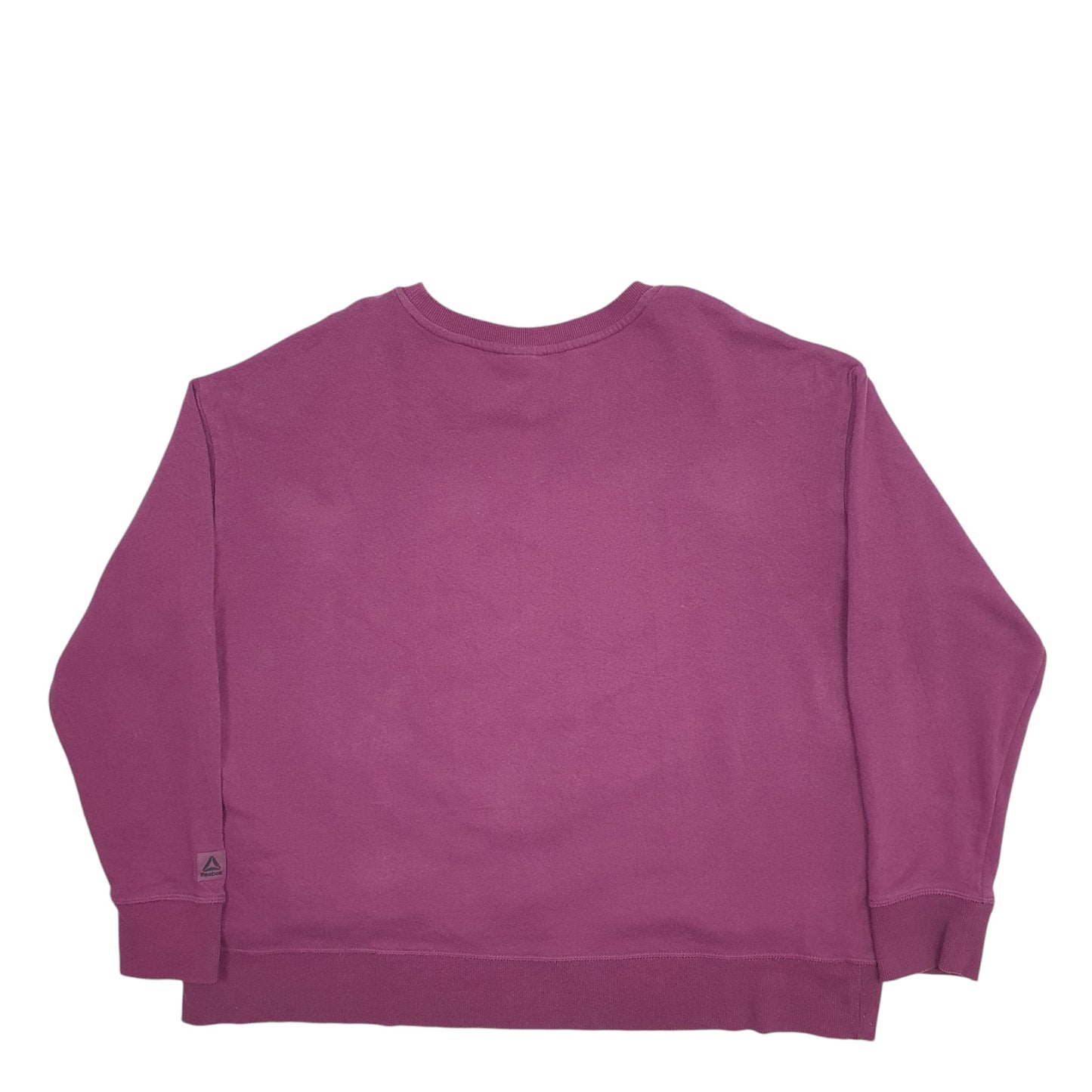 Womens Purple Reebok Spellout Crewneck Jumper