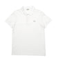 Mens White Lacoste  Short Sleeve Polo Shirt