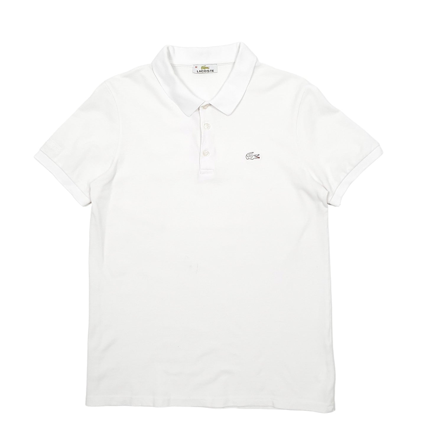 Mens White Lacoste  Short Sleeve Polo Shirt
