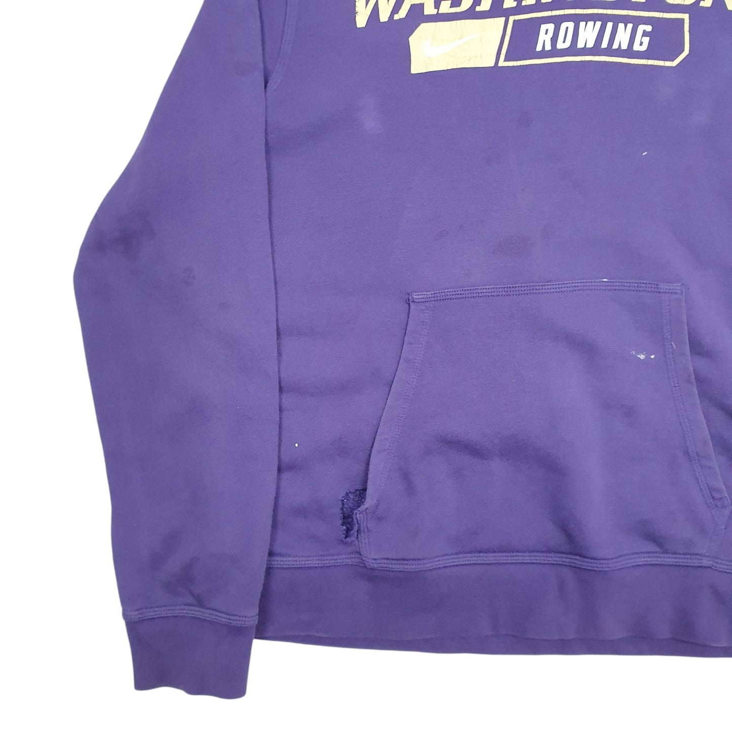 Mens Purple Nike Washington Rowing Spellout Hoodie Jumper