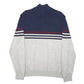 Mens Grey Nautica Knit Quarter Zip Jumper