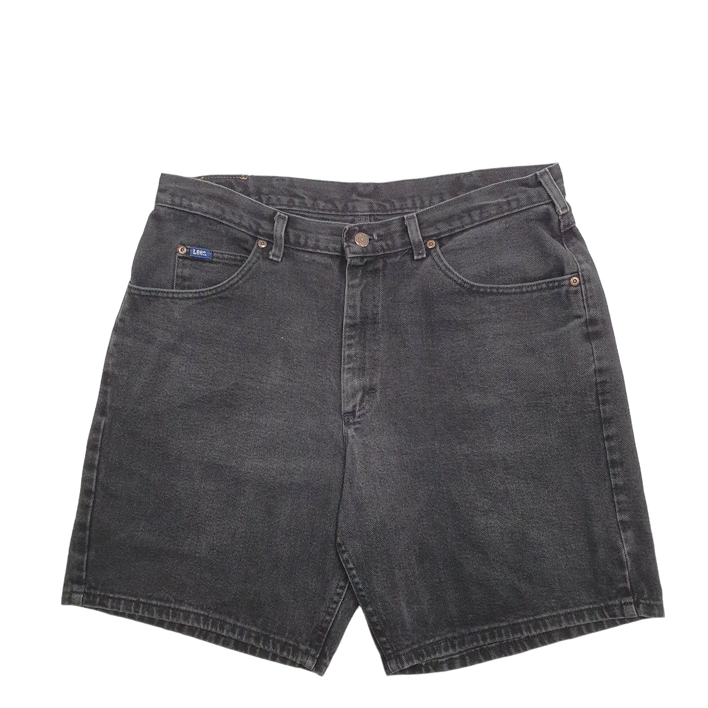Mens Black Lee  Denim Shorts