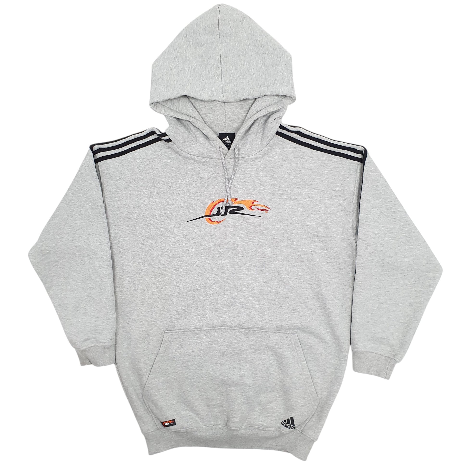Mens Grey Adidas JR Hoodie Jumper