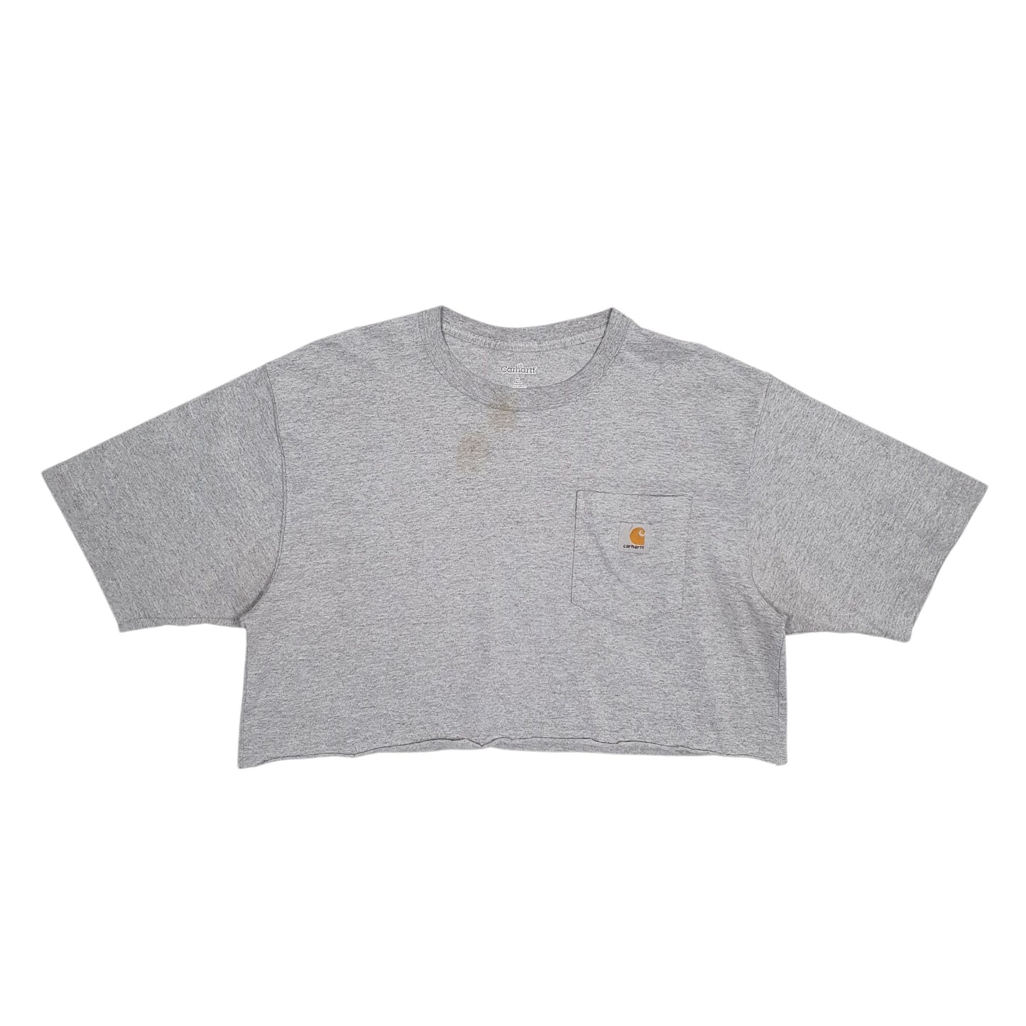 Womens Grey Carhartt Croptop Short Sleeve T Shirt