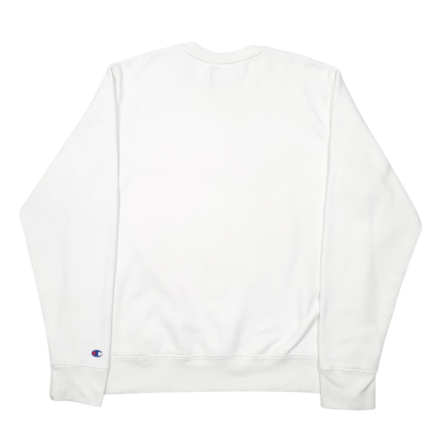 Mens White Champion  Crewneck Jumper