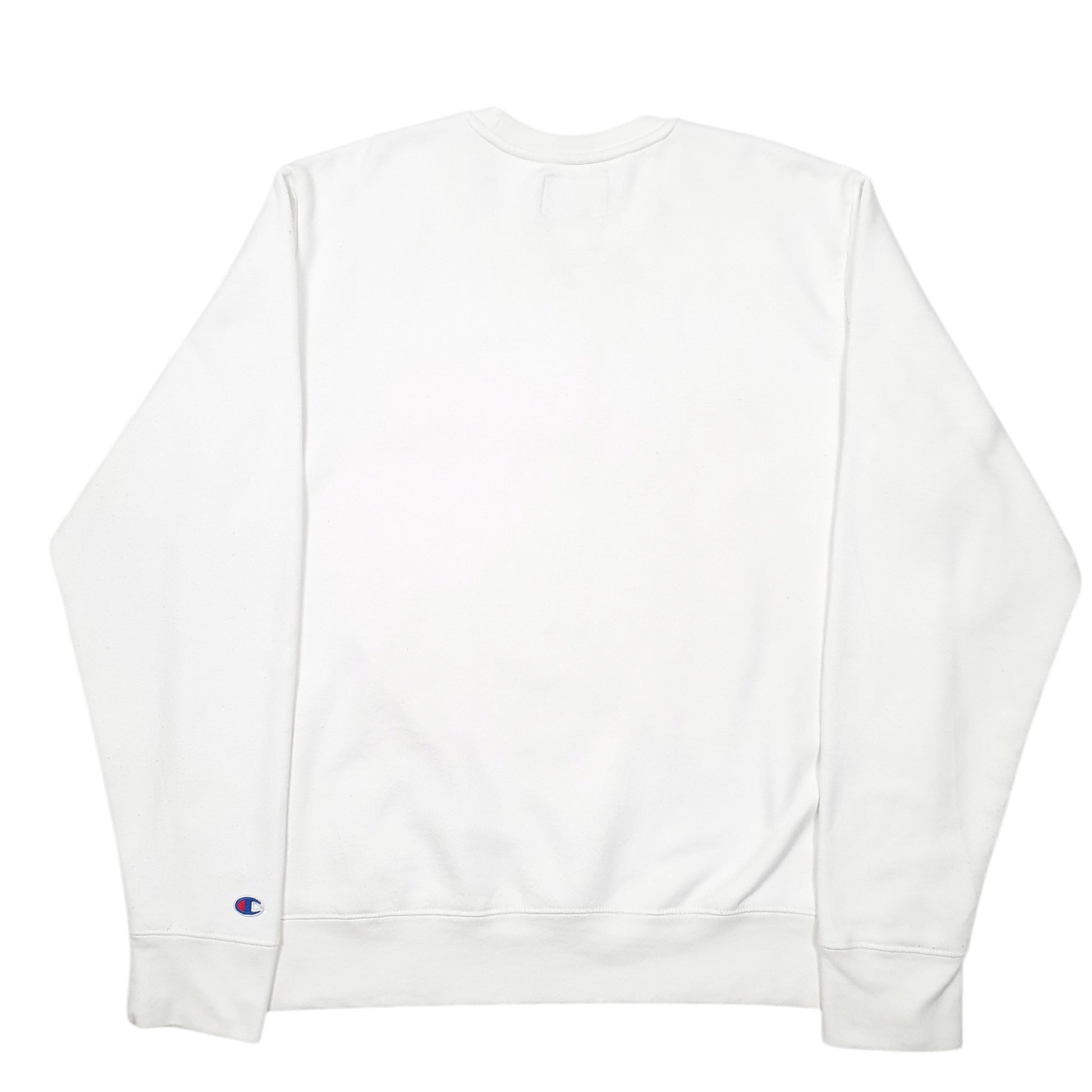 Mens White Champion  Crewneck Jumper