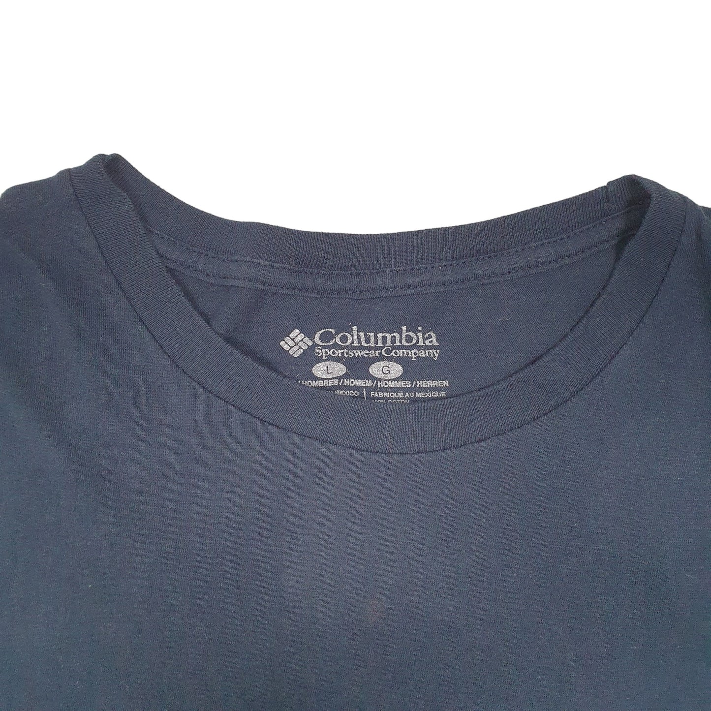 Mens Navy Columbia Sportswear PFG Fishing Short Sleeve T Shirt