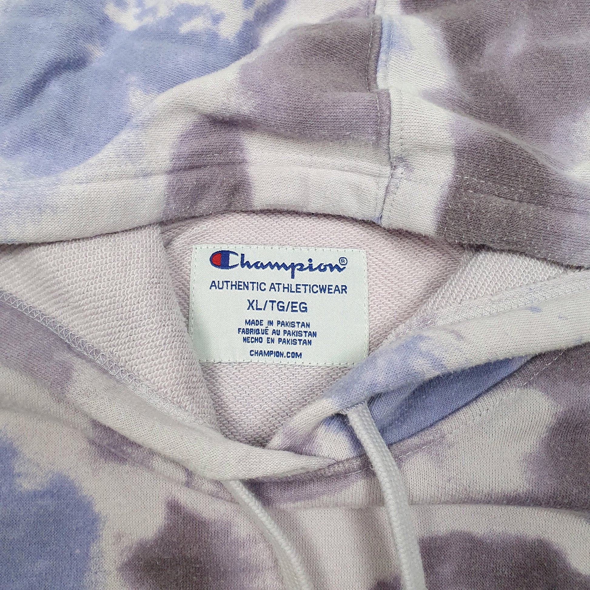 Womens Pink Champion Tie Dye Hoodie Jumper