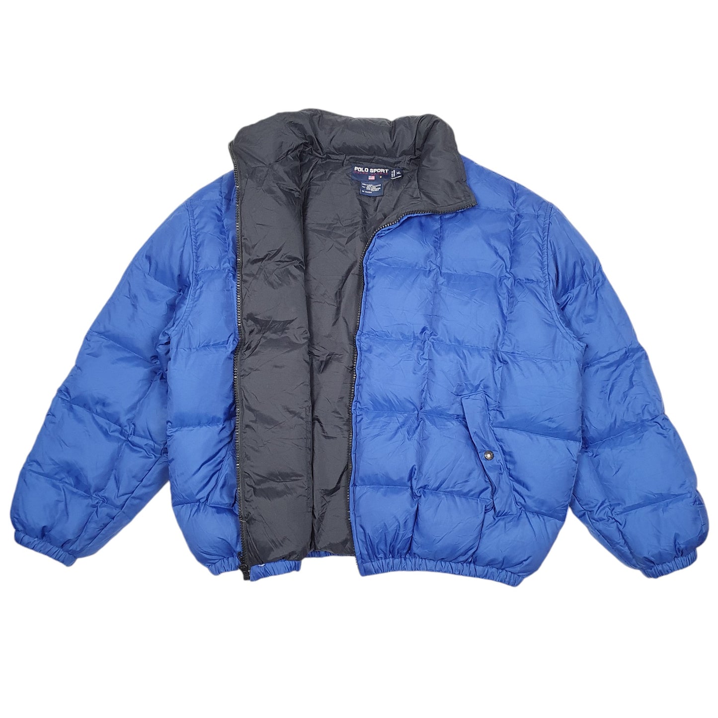 Mens Blue Ralph Lauren Vintage Polo Sport 90s  Coat