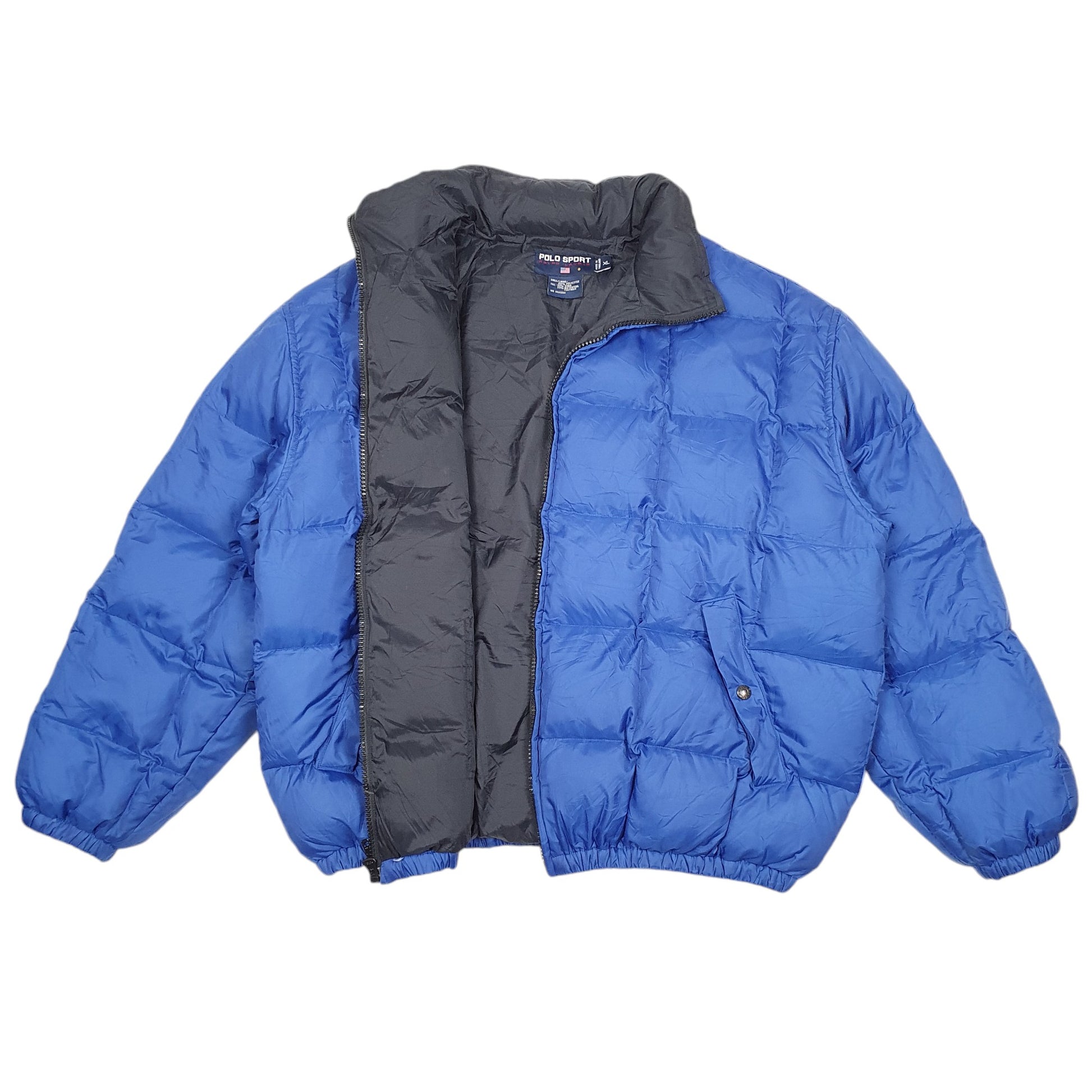 Mens Blue Ralph Lauren Vintage Polo Sport 90s  Coat