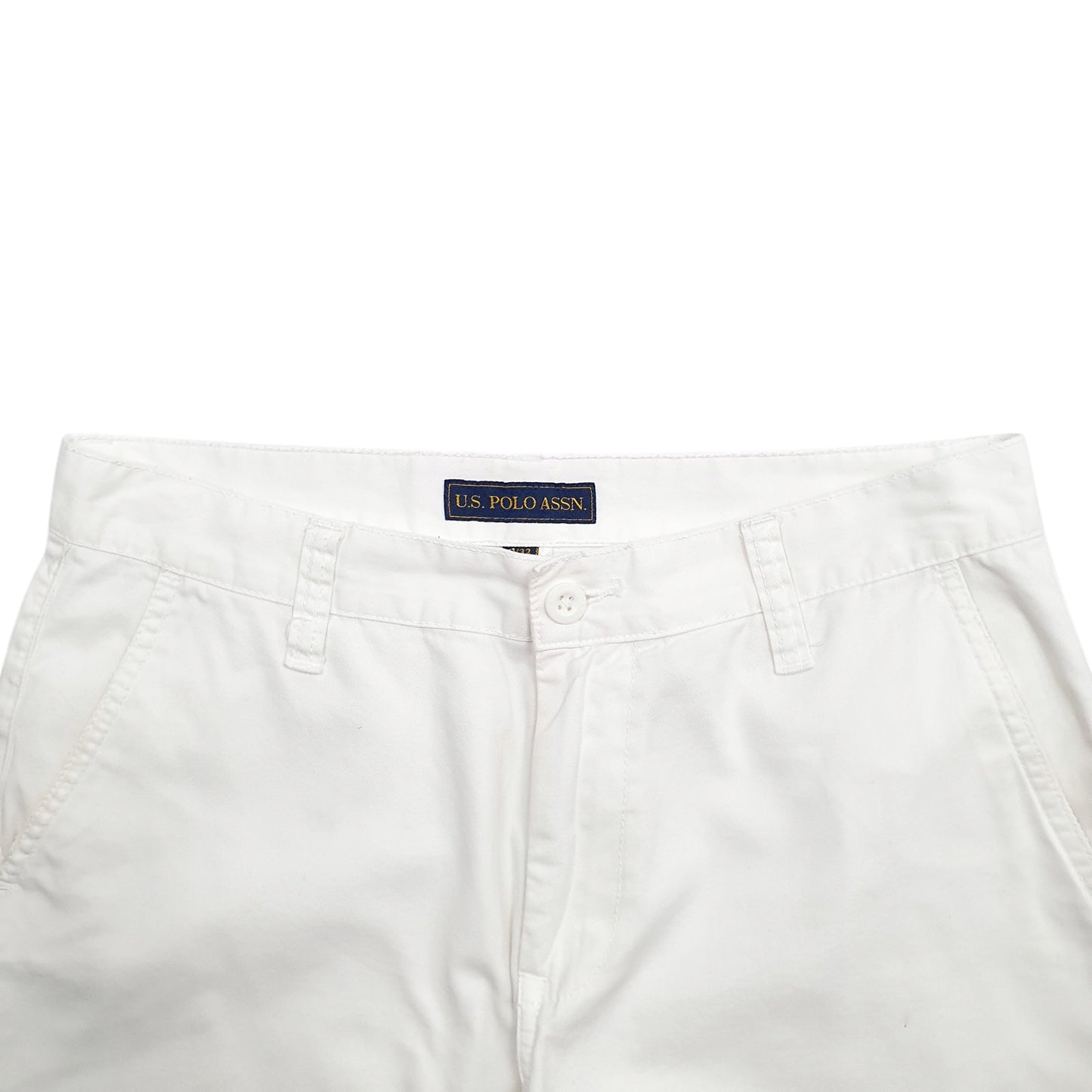 Mens White U.S.Polo Assn.  Chino Shorts