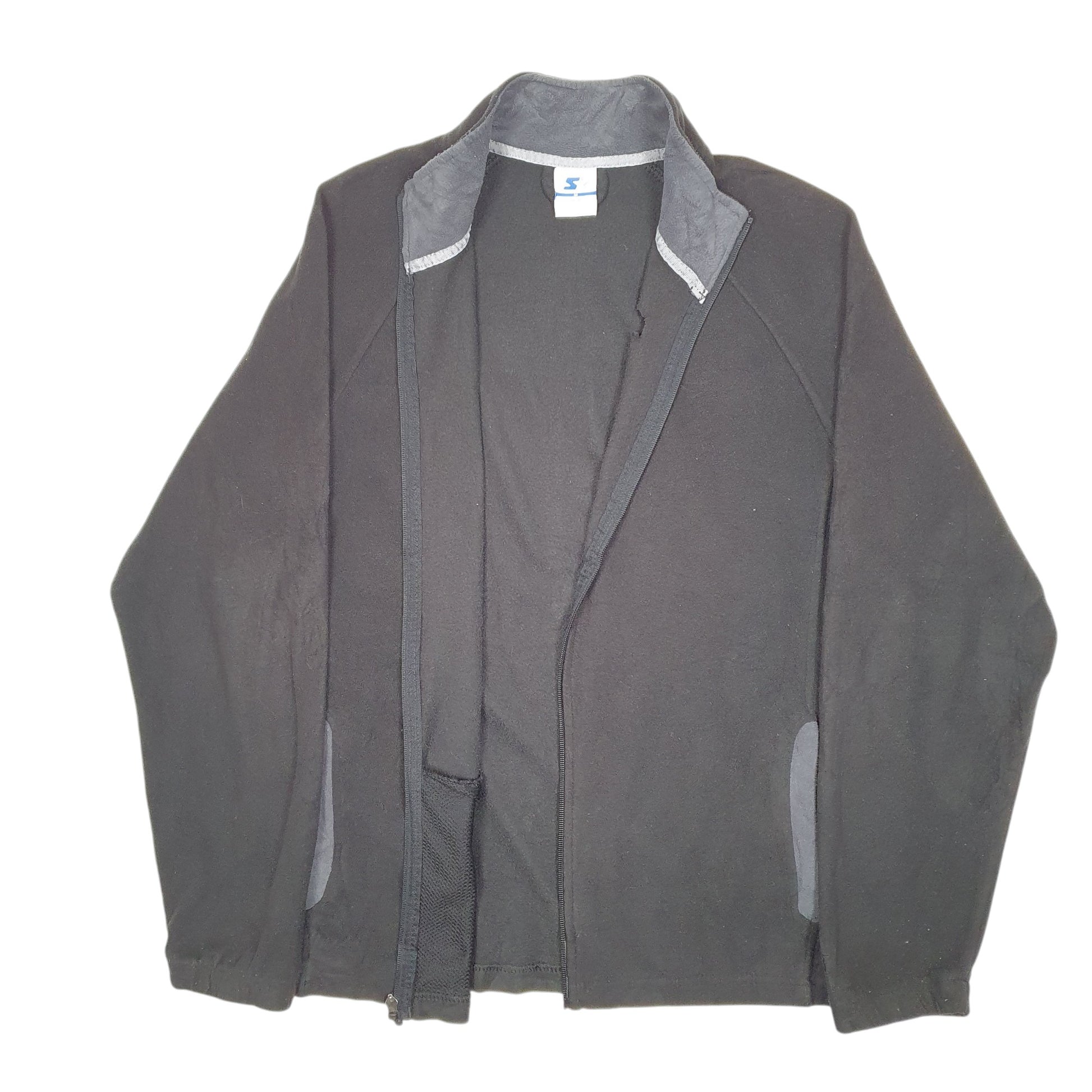 Mens Black Starter  Full Zip Jumper