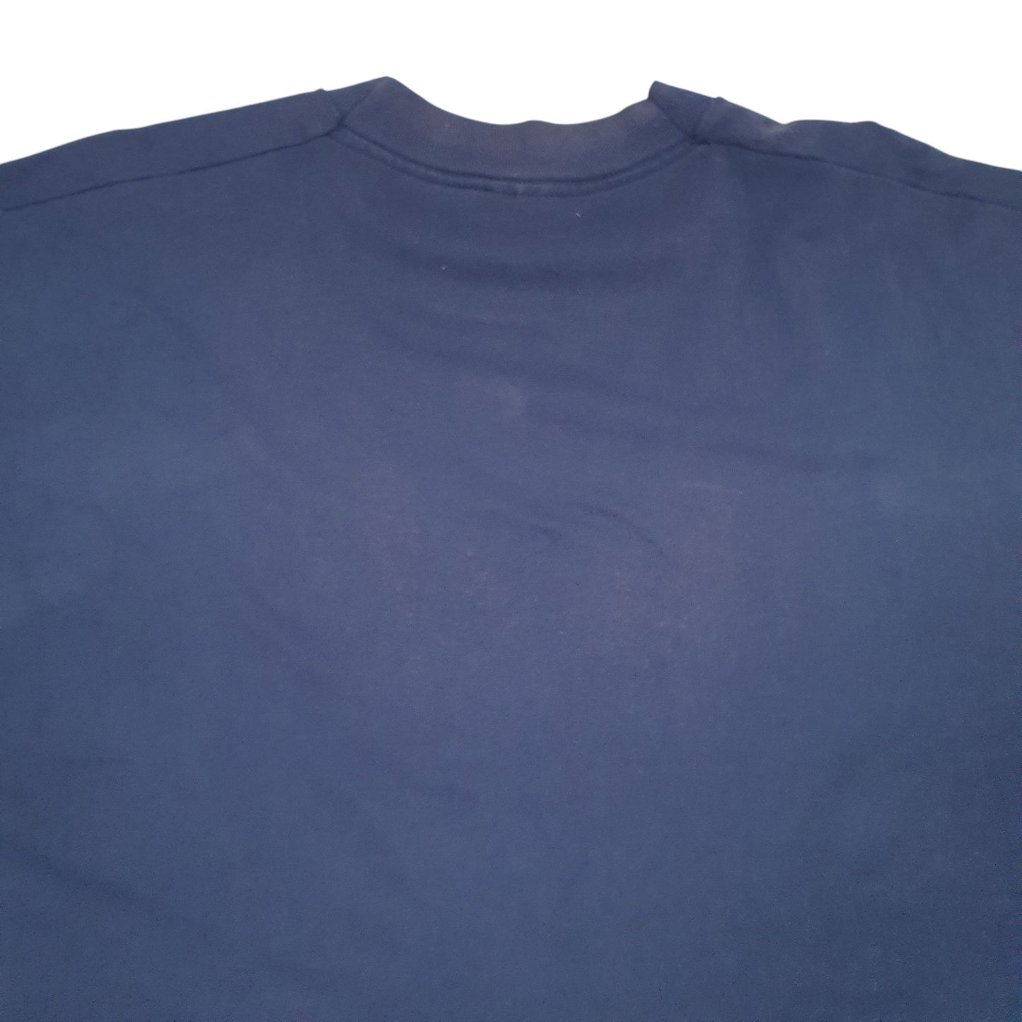 Mens Navy Fruit Of The Loom Single Stitch Vintage 90s Short Sleeve T Shirt