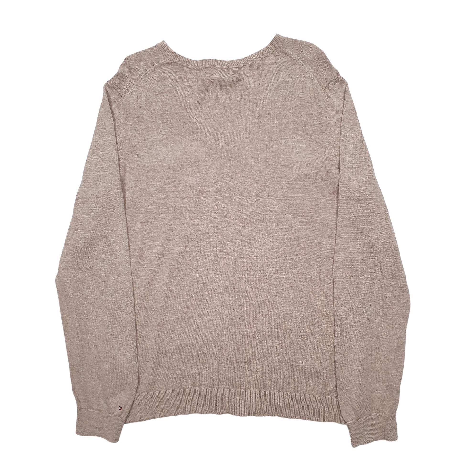 Mens Beige Tommy Hilfiger Knit Crewneck Jumper