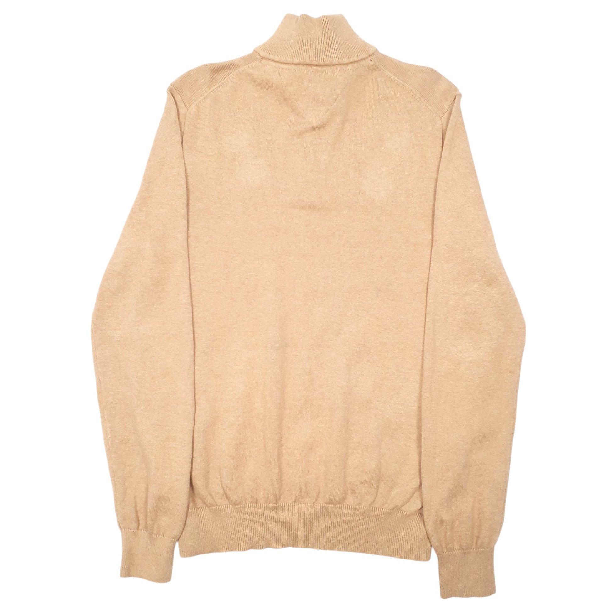 Mens Tan Tommy Hilfiger  Quarter Zip Jumper