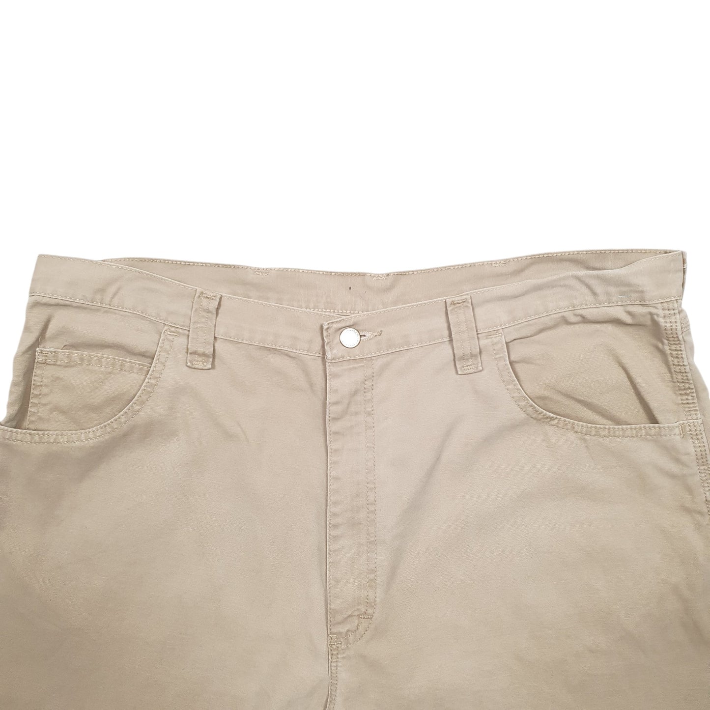 Mens Beige Wrangler Denim Jeans Jorts Cargo Shorts