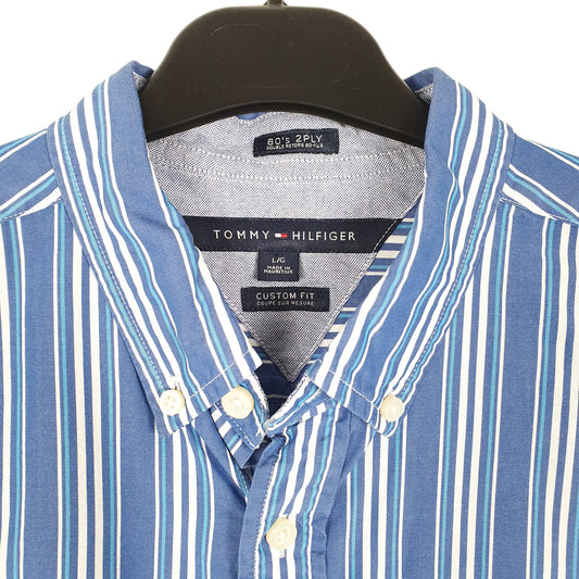 Mens Blue Tommy Hilfiger Slim Long Sleeve Shirt