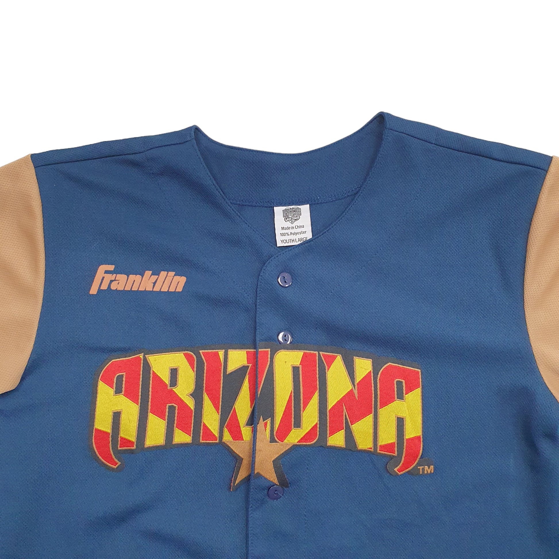 Mens Blue D Backs Baseball Jersey Arizona Spellout Short Sleeve T Shirt