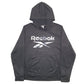Mens Black Reebok Spellout Hoodie Jumper