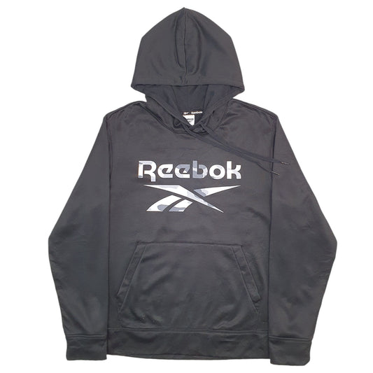 Mens Black Reebok Spellout Hoodie Jumper