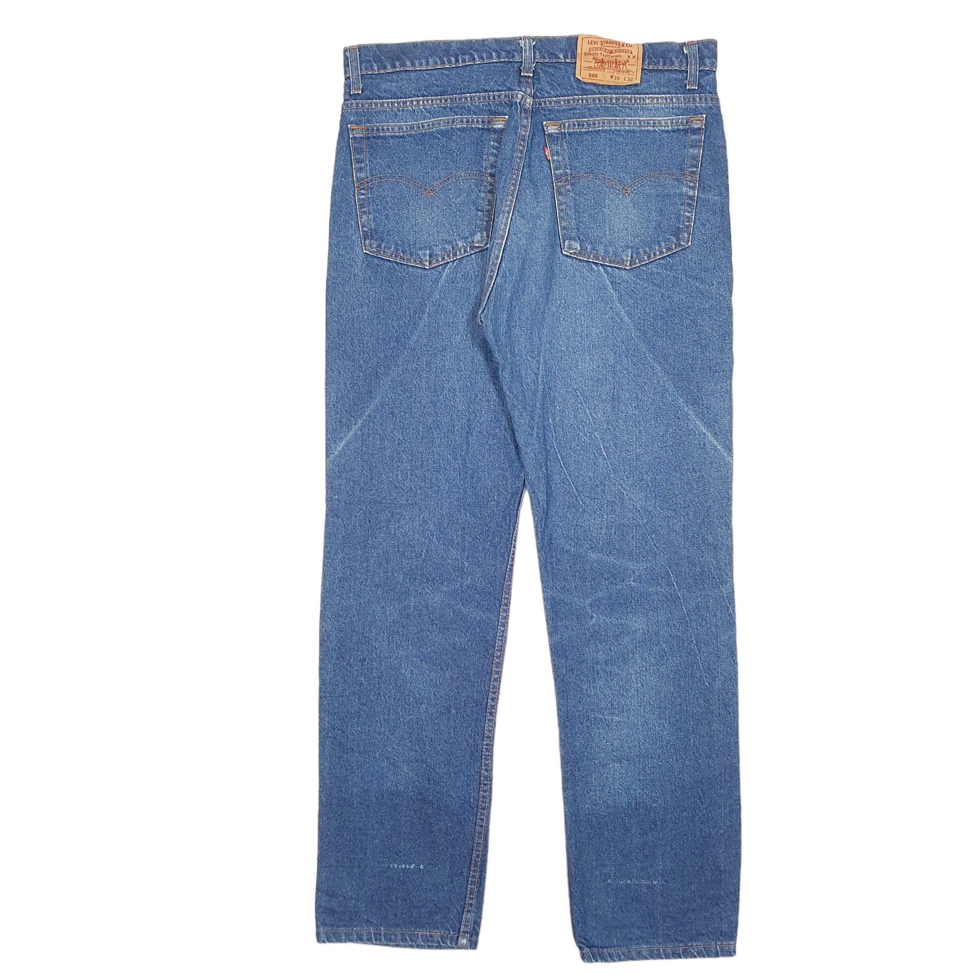 Mens Blue Levis Vintage 90s Made In USA 505 JeansW38 L32