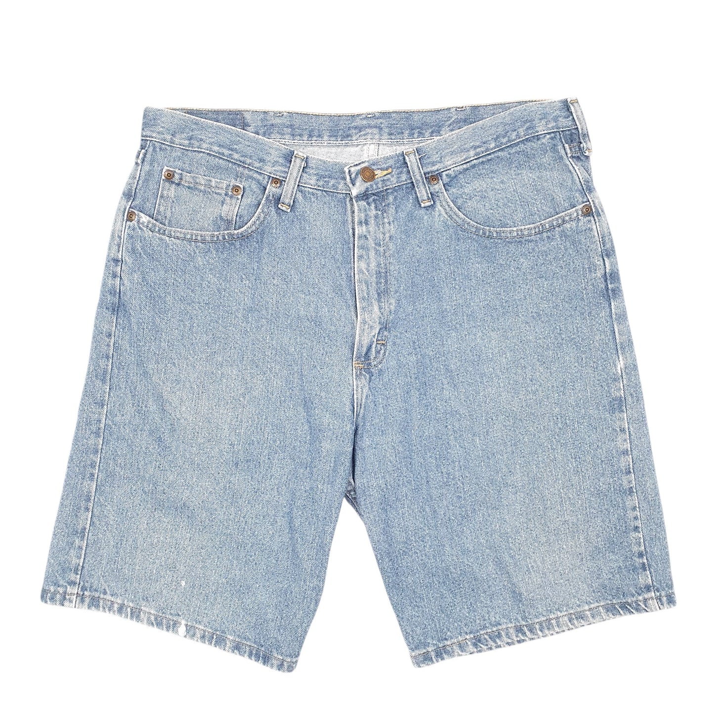 Mens Blue Wrangler Denim Jeans Jorts Regular Denim Shorts