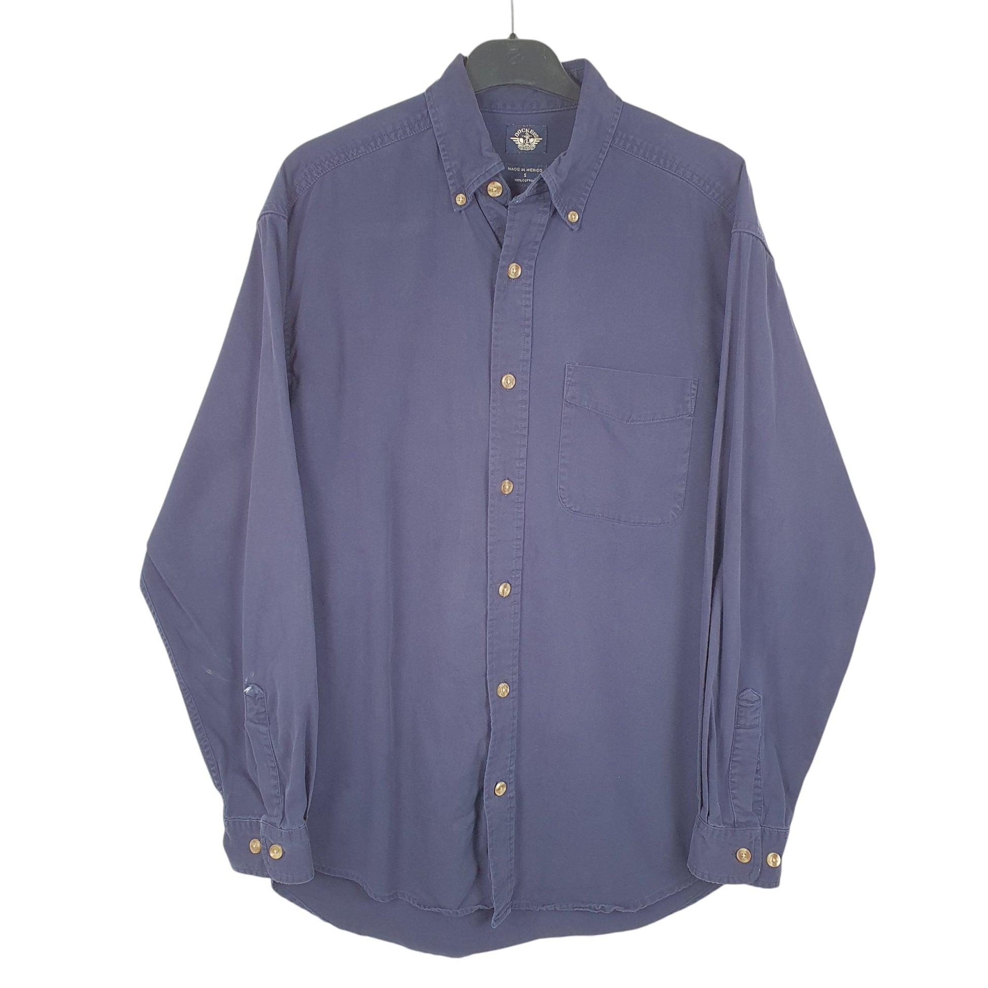 Mens Navy Dockers  Long Sleeve Shirt