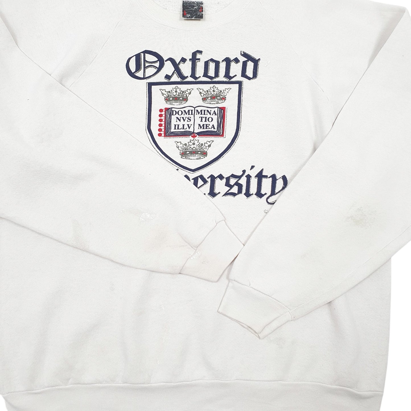 Mens White Unbranded Vintage Oxford University Crewneck Jumper