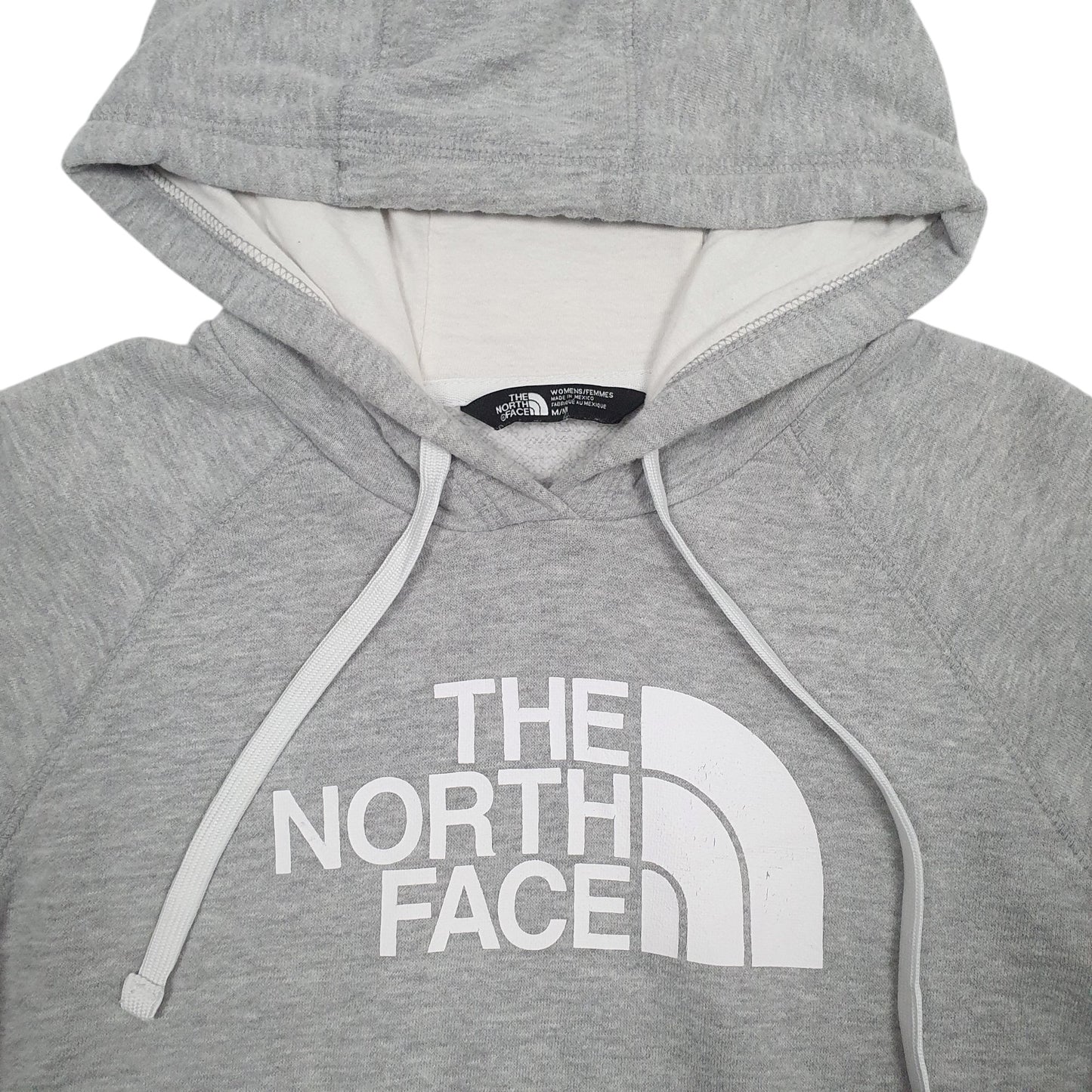 Womens Grey The North Face Spellout Hoodie Jumper