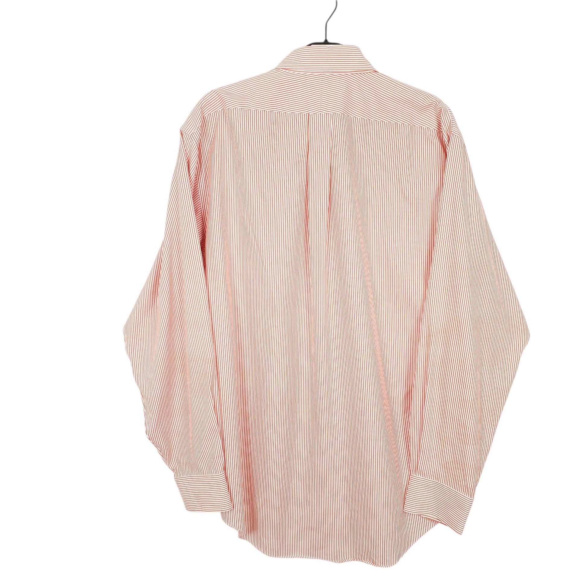 Mens White Lands End Oxford OCBD Long Sleeve Shirt