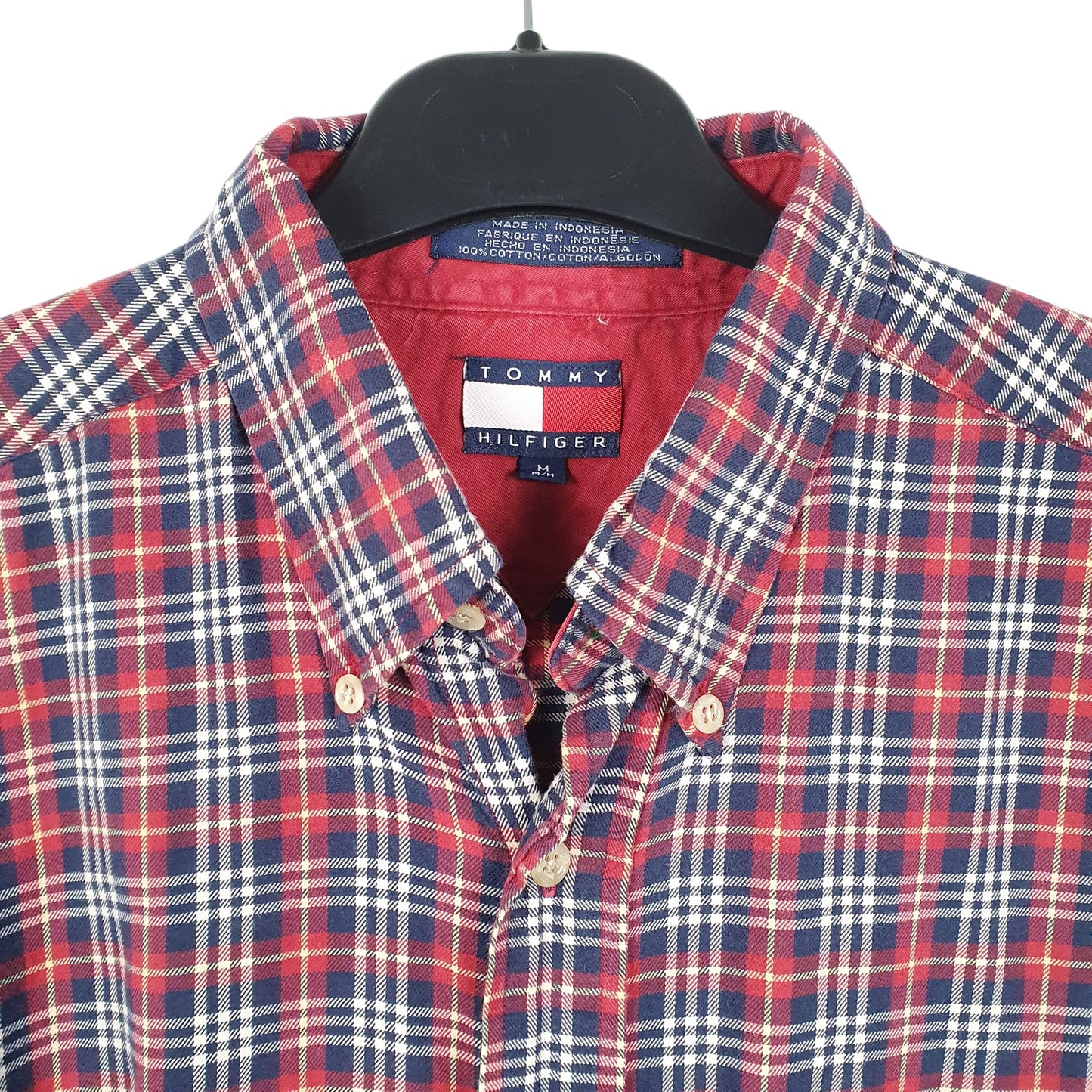 Mens Red Tommy Hilfiger Vintage Crest Long Sleeve Shirt